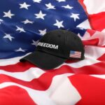 Black Patriotic Baseball Cap with USA Flag Embroidery-Freedom Hat